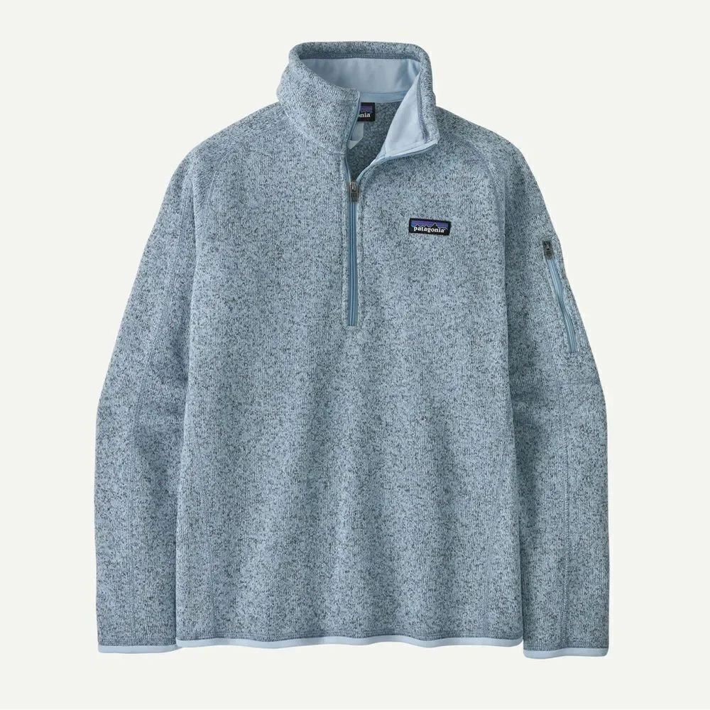 Patagonia Women's Better Sweater 1/4-Zip Fleece Pullover Fleck Blue Size Small